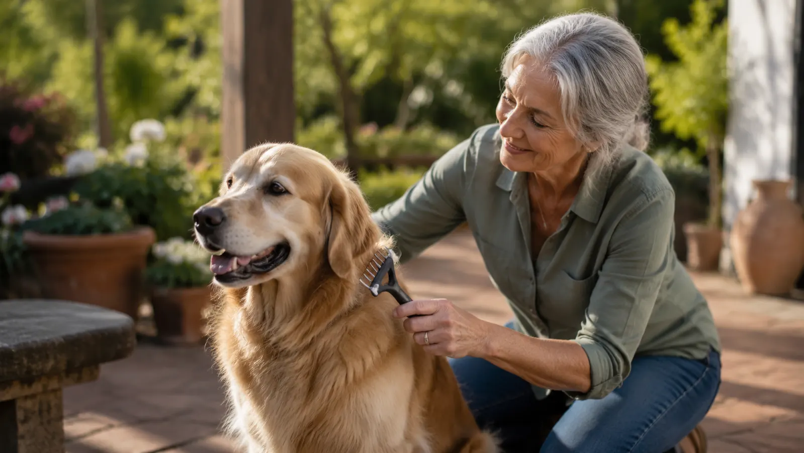 My Golden Was Shedding Year-Round Until I Tried a Grooming Rake